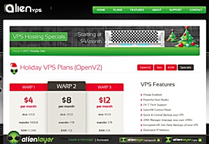 AlienVPS – $12/Year 190MB OpenVZ VPS with DDoS Protection in Las Vegas
