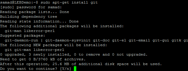 install git on ubuntu 16.04