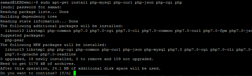 installing PHP on Ubuntu 16.04