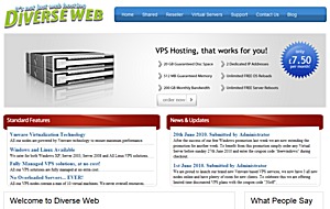 DiverseWeb - £2.50 128MB VMWare VPS