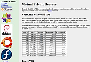 LeetNet Hosting - 0.24 BTC 128MB VMWare VPS in Scranton