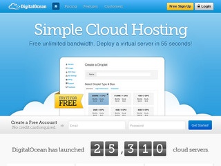 DigitalOcean - 256MB KVM/XEN $5 Month in New York or Amsterdam - first month free