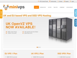 MiniVPS - £4.40 ($7) Month 2GB OpenVZ in Maidenhead, UK
