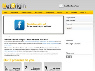 Netorigin.com.au - $17.95 AUD/quarter - 512MB RAM OpenVZ in Perth, Australia