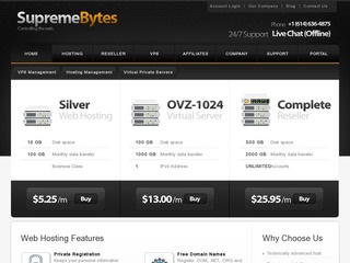 SupremeBytes - $4/Month 256MB OpenVZ VPS in New Jersey or Los Angeles