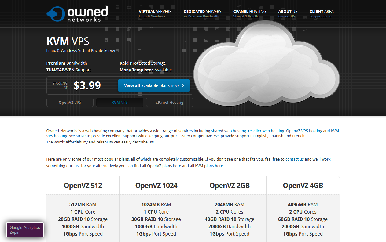 Owned-Networks Exclusive VPS offers
