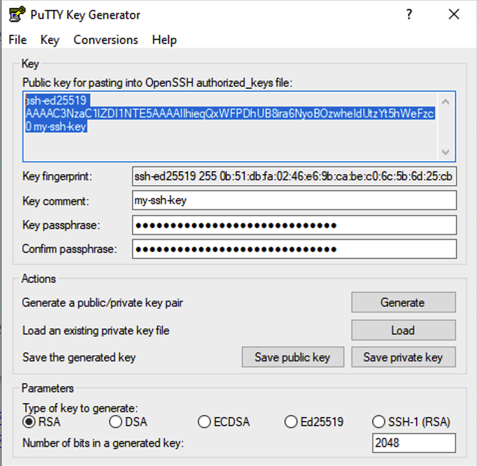 PuTTY Pastable Public Key GUI