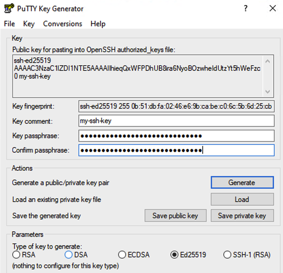 PuTTY Passphrase