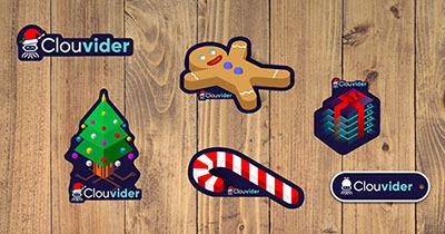 Free Holiday-Themed Stickers From Clouvider!