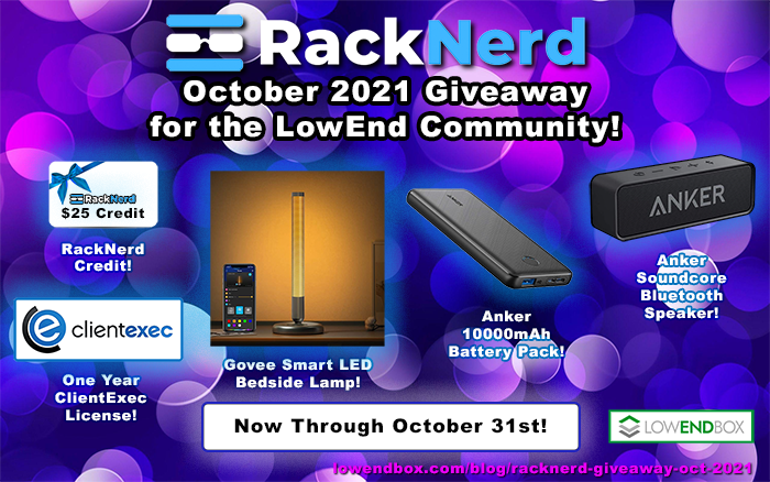 RackNerd October 2021 Giveaway