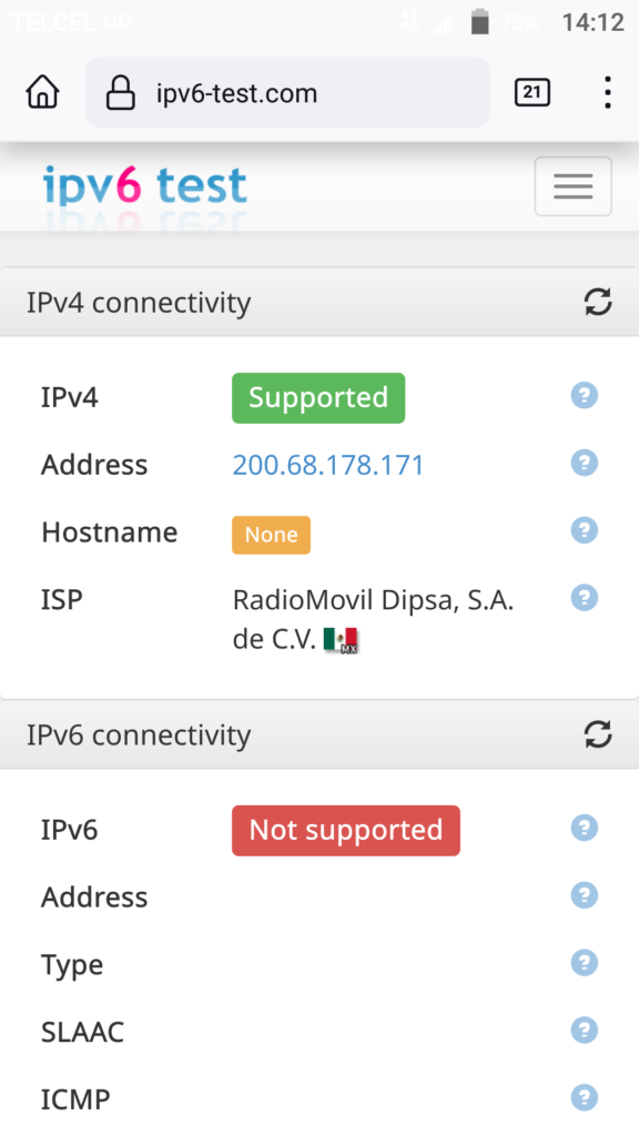 IPv6 Unsupported