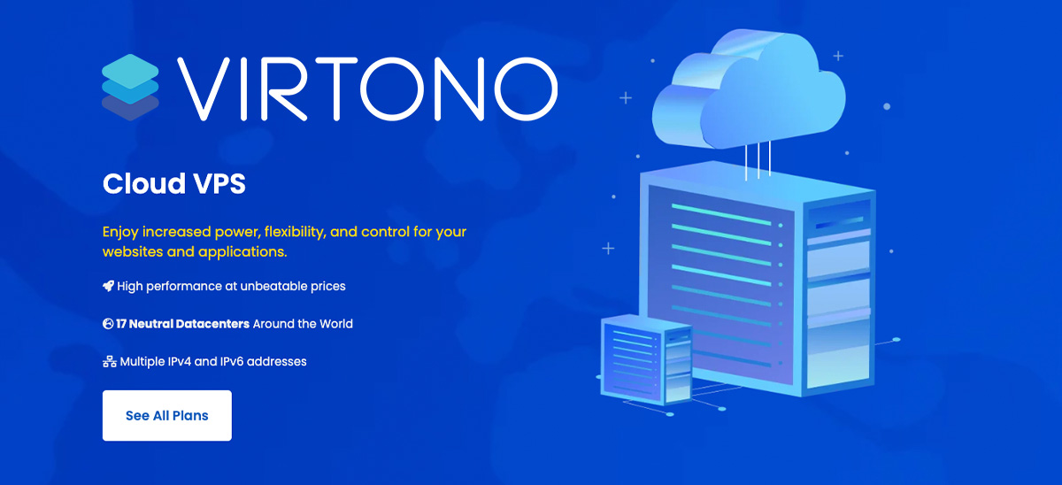 Virtono Cloud Service Screenshot