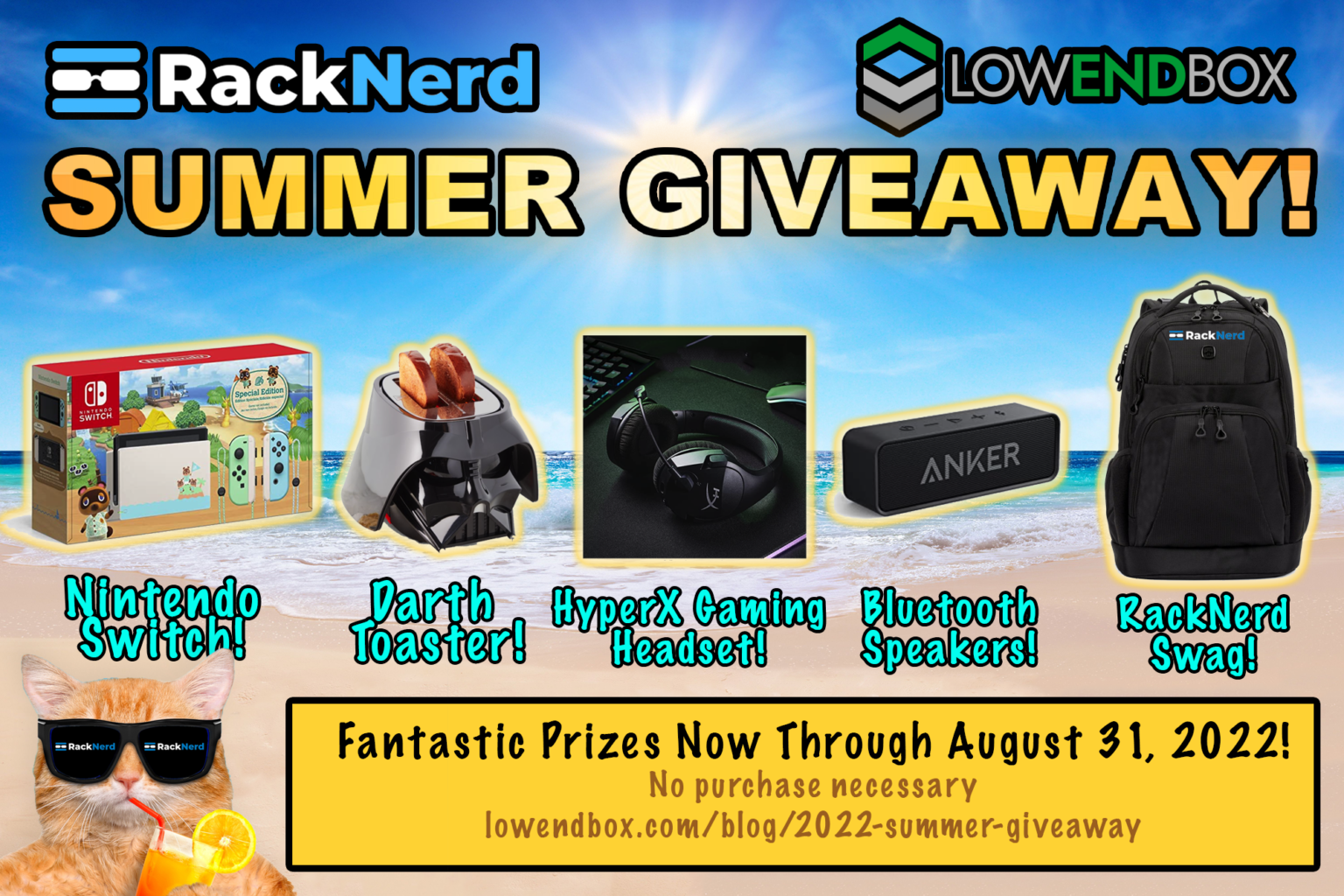 Win Amazing Prizes in RackNerd's Massive Summer Giveaway! - LowEndBox