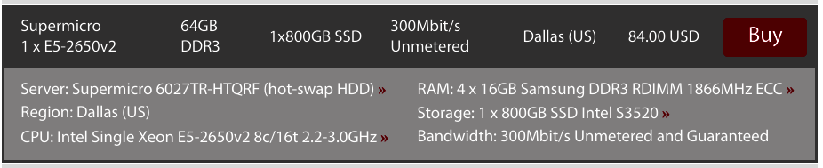 Server Hardware Specifications