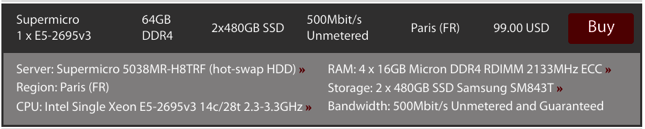 Debian Server Specs