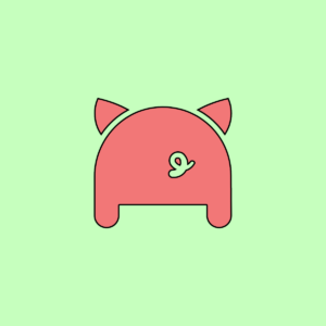 Porkbun Logo on LowEndBox Green