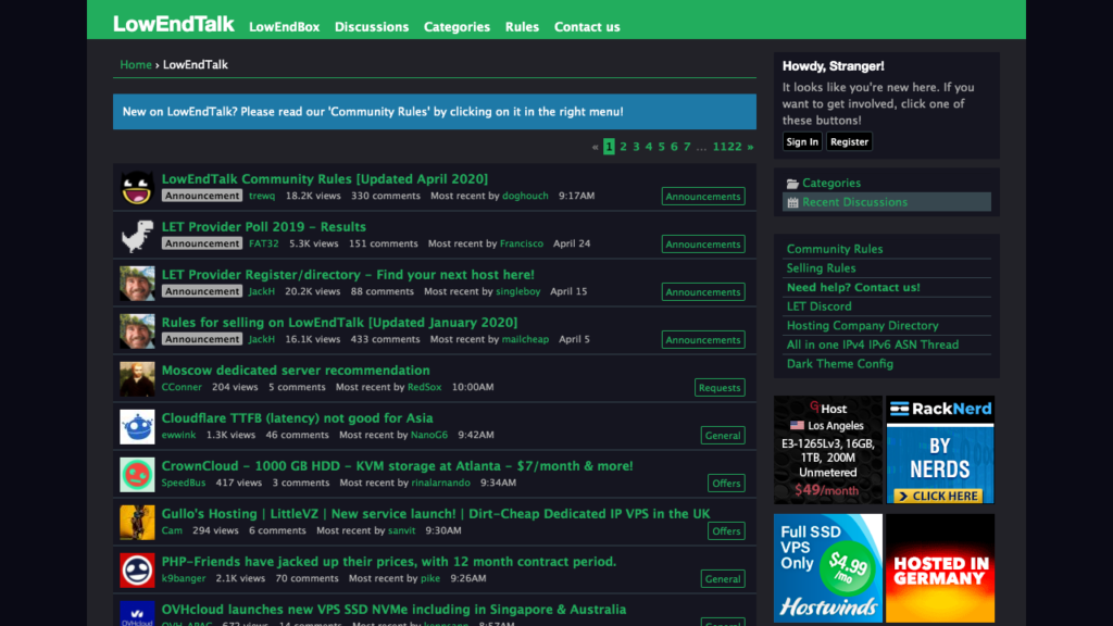 Have you ever visited the web's busiest hosting forum? LowEndTalk awaits.