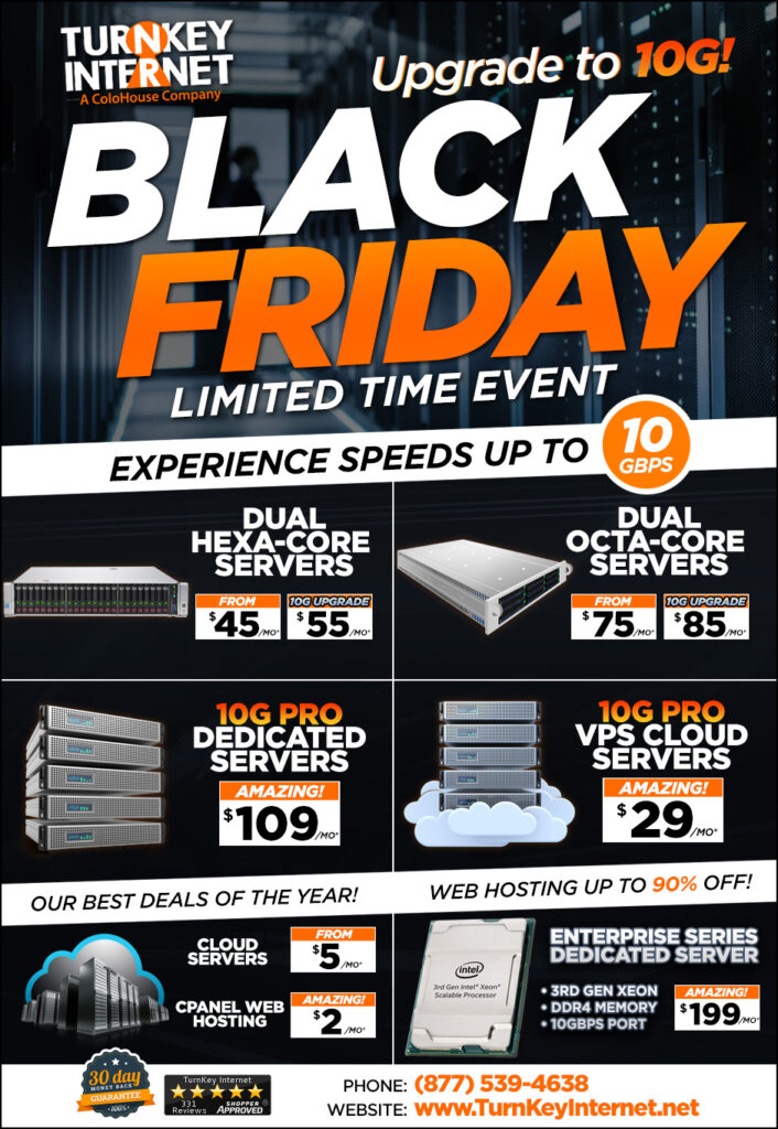 Celebrate Black Friday With Two Special Offers From Turnkey Internet!