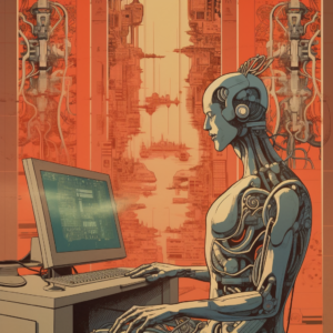 Cyborg at Computer