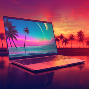 Retrowave Laptop