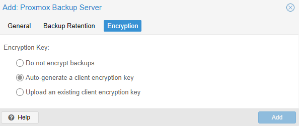 pbs backup encryption