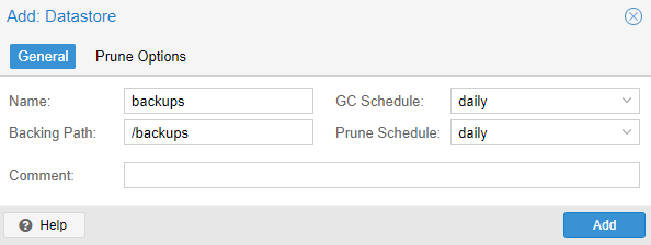 proxmox backups