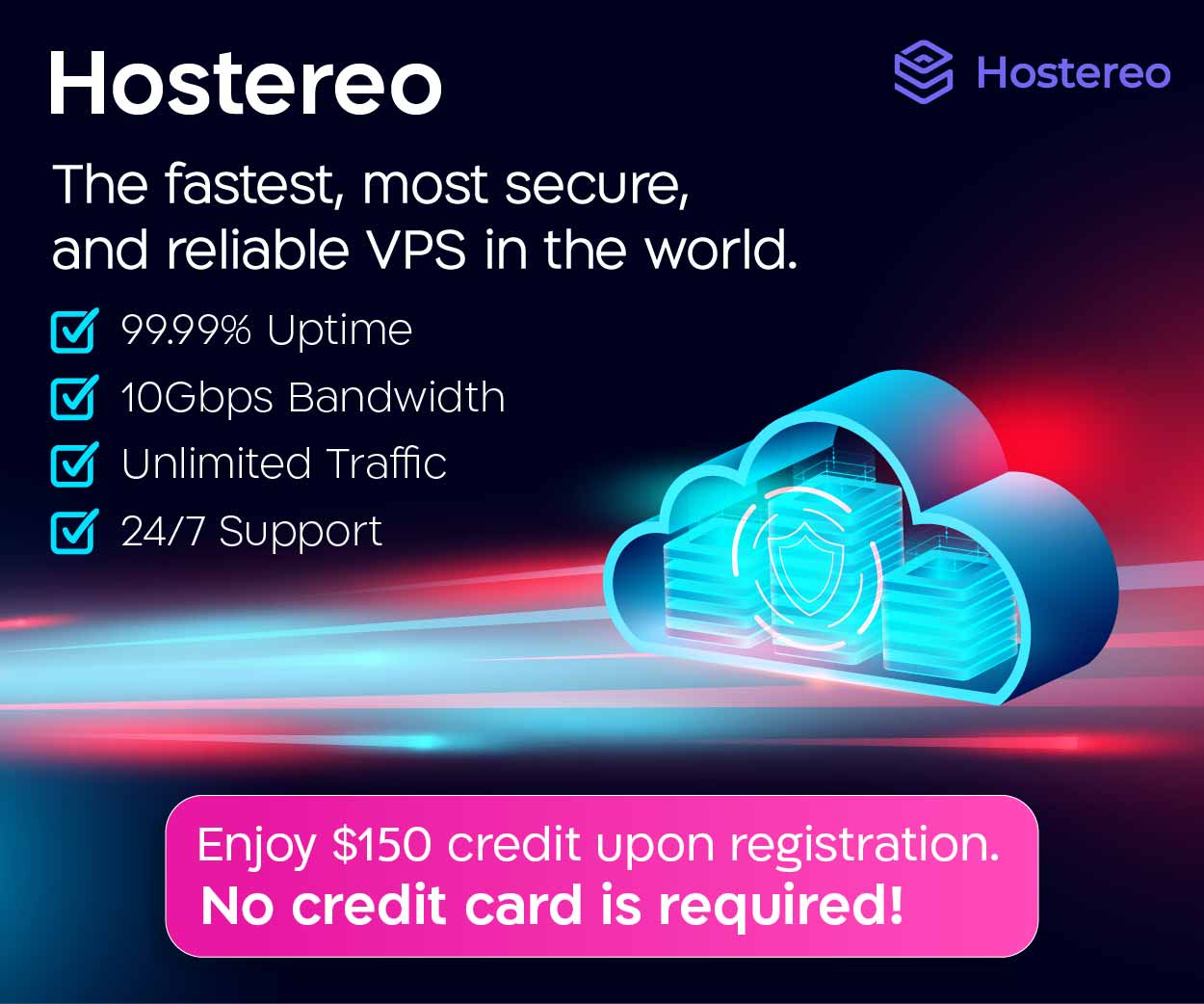 Elevate your business with Hostereo's lightning-fast, ultra-reliable cloud hosting.