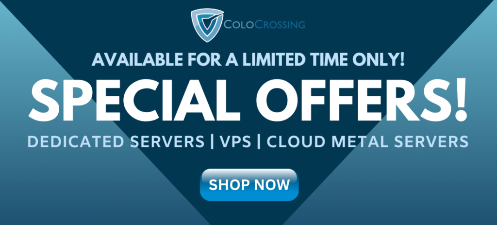 ColoCrossing Special Offers