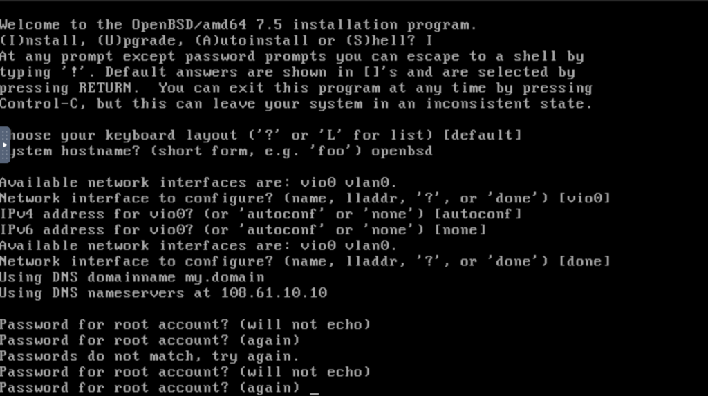 OpenBSD Install