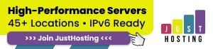 High-performance servers from Just.Hosting with 45+ global locations and
IPv6 support