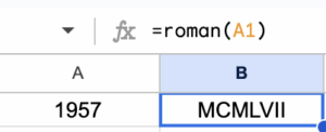 Google Roman Numerals