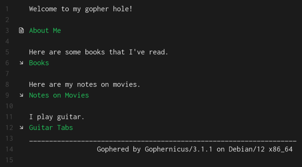 Gopher Example
