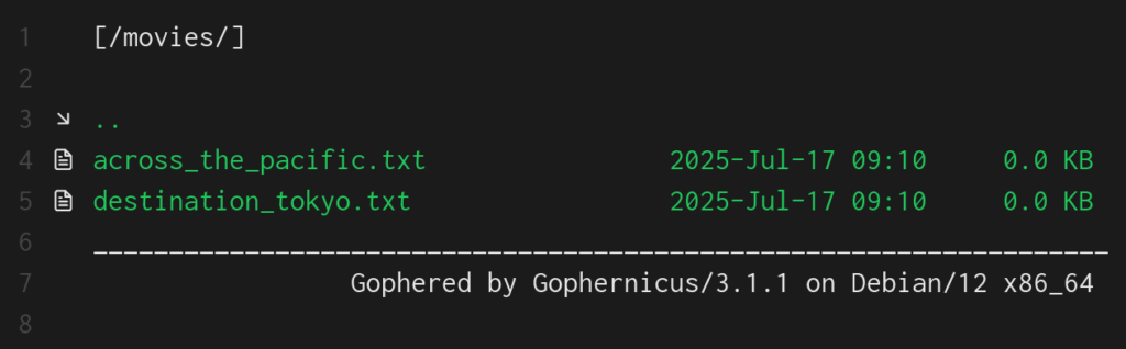 Gopher Example