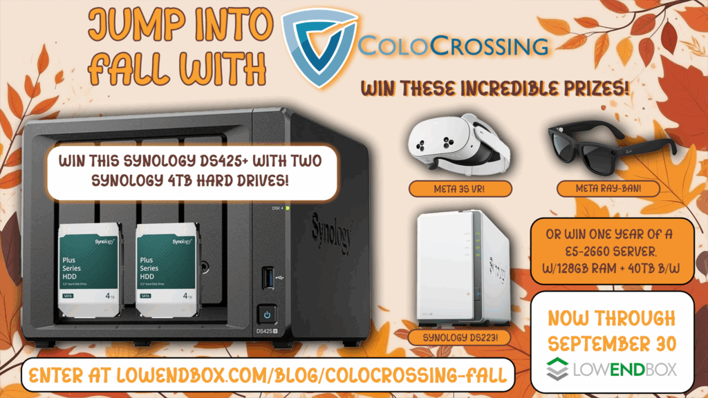 ColoCrossing Fall Fiveaway