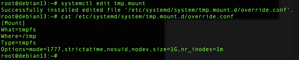 sysctmctl edit tmp.mount output