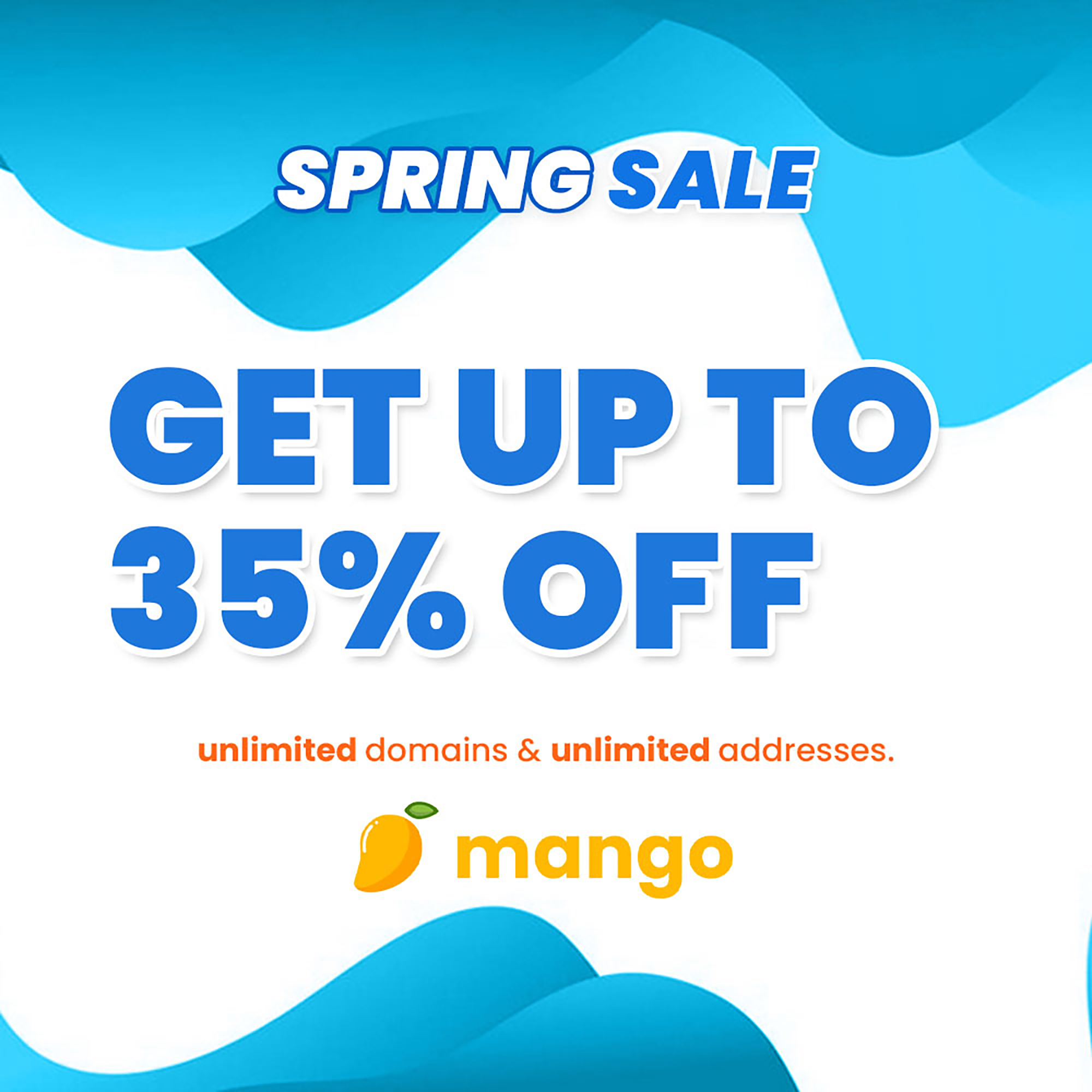 Mango Mail's Spring Sale Has Begun!  Get 35% OFF With This Code: 30GB Plan is Only $3.50/Month!