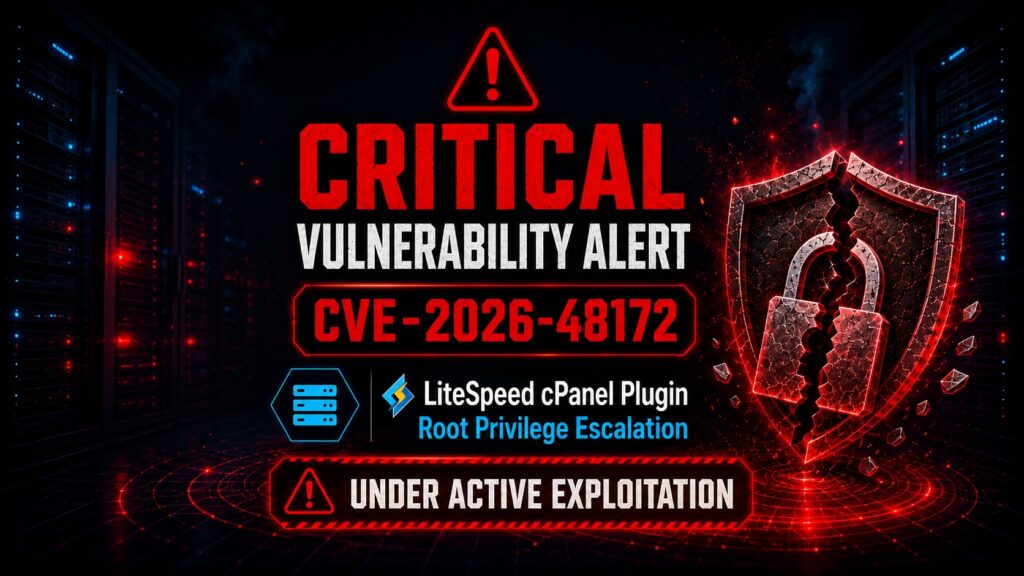 Critical Vulnerability Alert: CVE-2026-48172 - LiteSpeed cPanel Plugin Root Privilege Escalation Under Active Exploitation