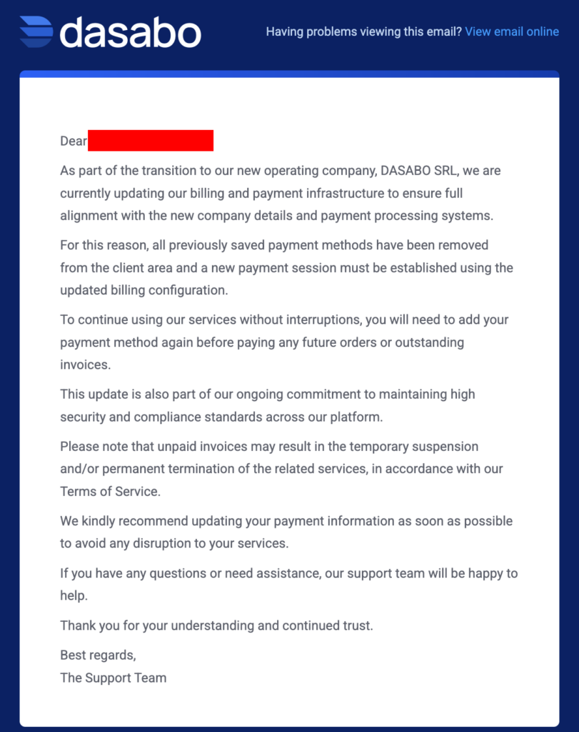 Dasabo Email