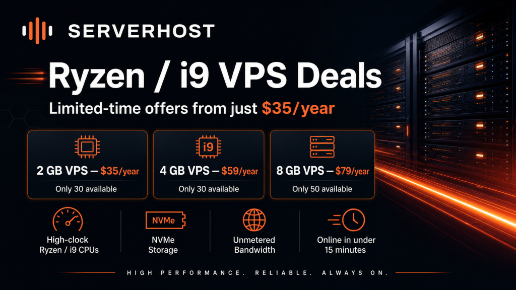 ServerHost Ryzen Post
