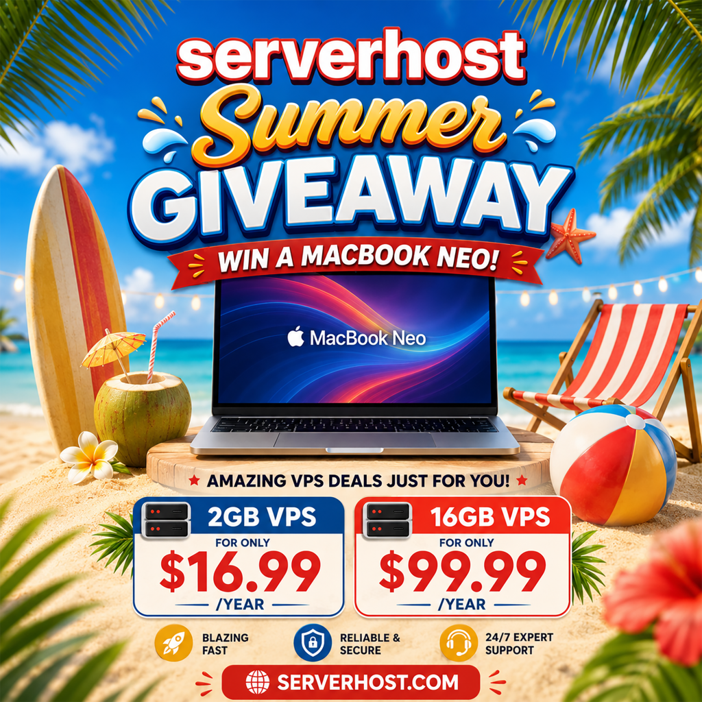 Quick!  Grab 31 Entries for ServerHost’s MacBook Neo Giveaway – And Get In On  Cheap Ryzen/i9 Deals While You’re At It!