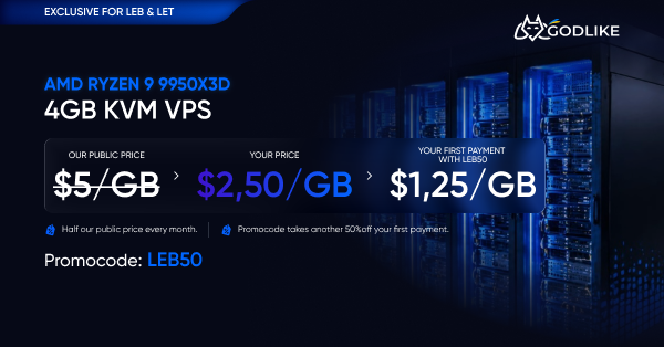 Godlike.Host - AMD Ryzen Powered VPS