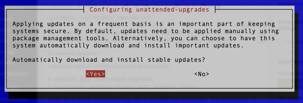 Unattended Upgrades Reconfigure