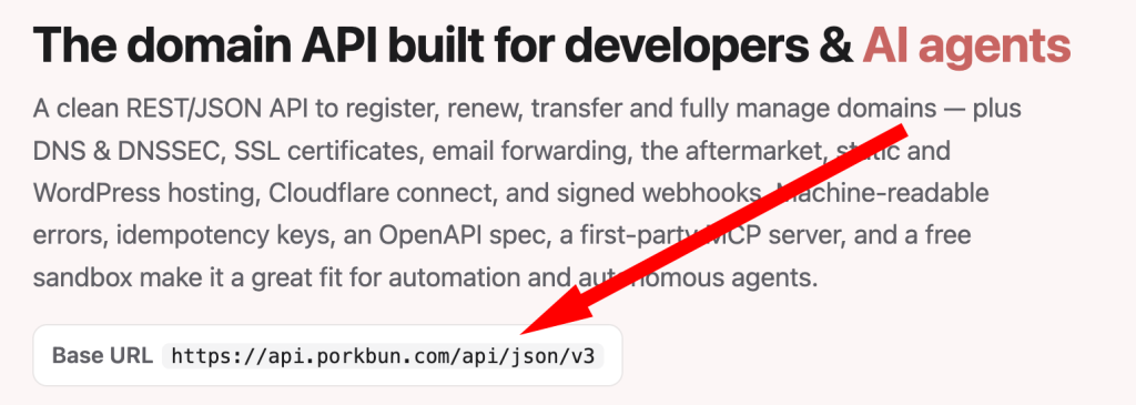 Porkbun Base URL