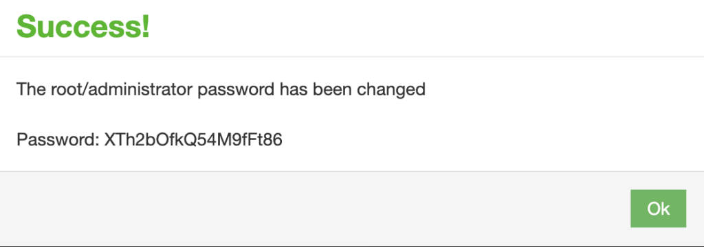 Solus Root Password Reset
