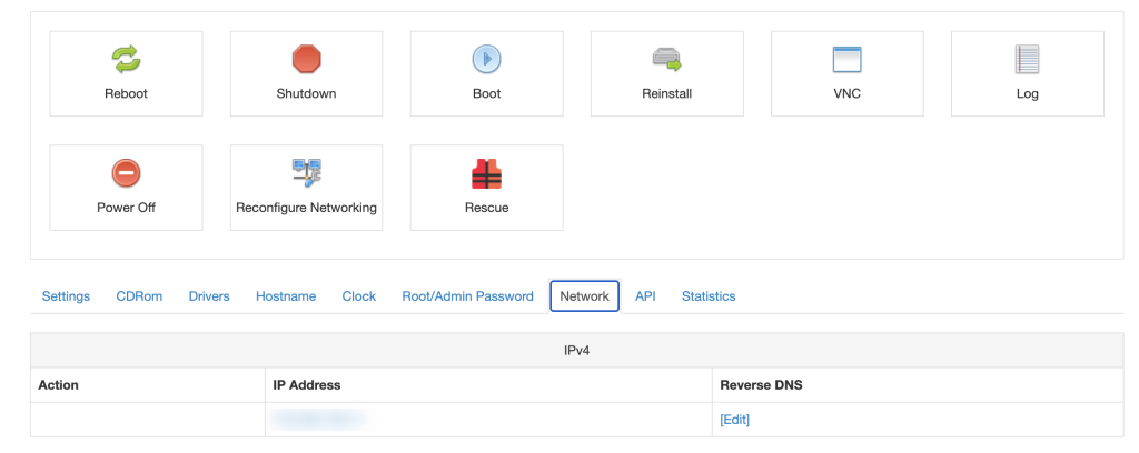 Reverse DNS in SolusVM