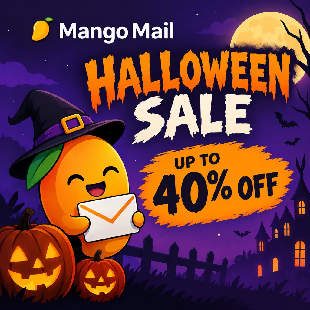 Mango Mail Halloween Sale: Up to 40% Perfect Off on High Quality Email Hosting! 100GB Plan Only $8.70/Month!