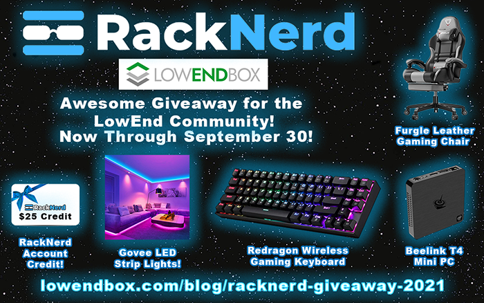 Our Best Giveaway Ever!  Awesome Prizes Courtesy of RackNerd